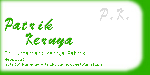 patrik kernya business card